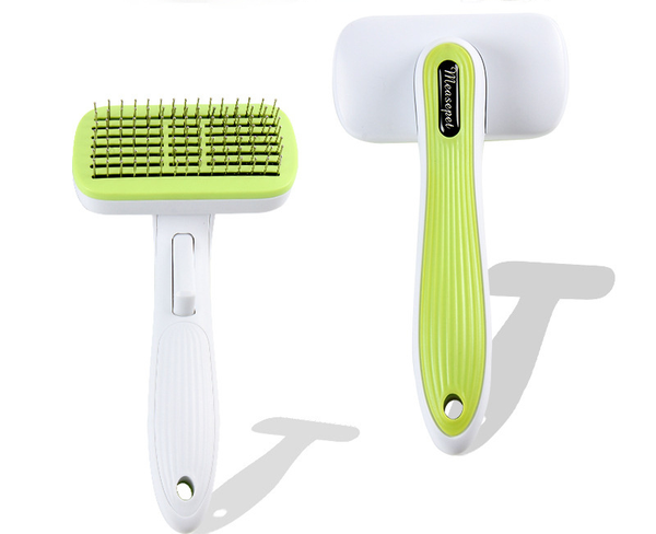 

self cleaning pet dog cat brush comb grooming automatic dehairing