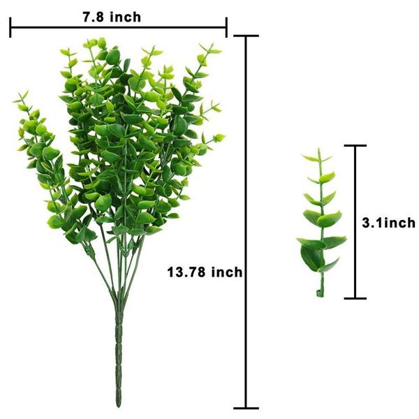 

decorative flowers & wreaths artificial boxwood (pack of 7),artificial farmhouse greenery stems fake plants and springs for farmhouse,home,g
