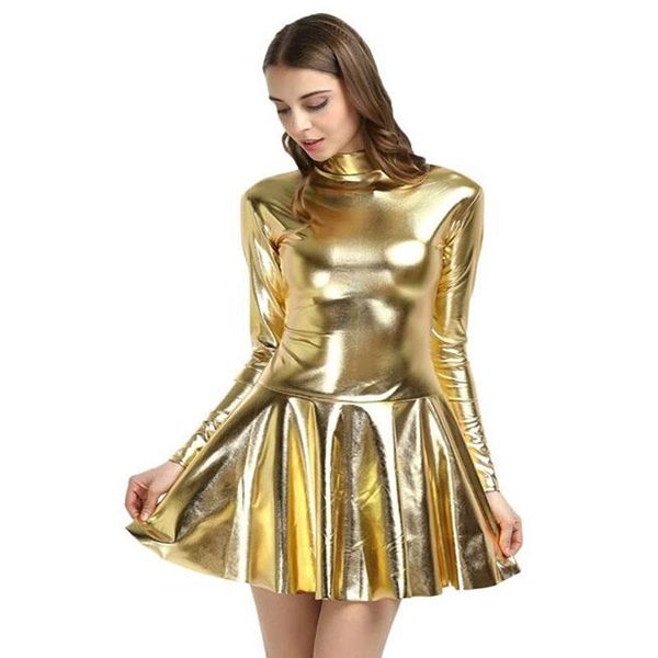 

17 colors women womens dress fashion style mini turtleneck long sleeve vestido a line pleated hem night party clubwear, Black;gray