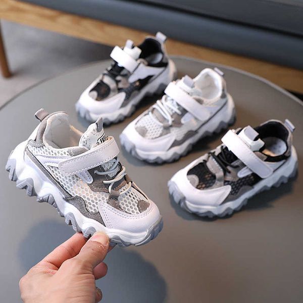Yaz Çocuk Sneakers Bebek Erkek Spor Ayakkabı Çocuklar için Erkek Moda Mesh Nefes Kaymaz Rahat Ayakkabı 2021 1 2 3 4 5 6 Yıl G1025