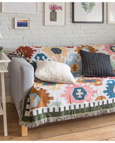 

blankets vintage sofa knitting blanket for couch decorative slipcover stitching travel plane healthy mat
