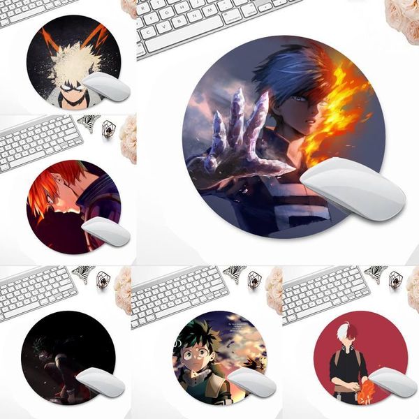 

mouse pads & wrist rests my hero academia office mice gamer soft pad round non-slip cushion