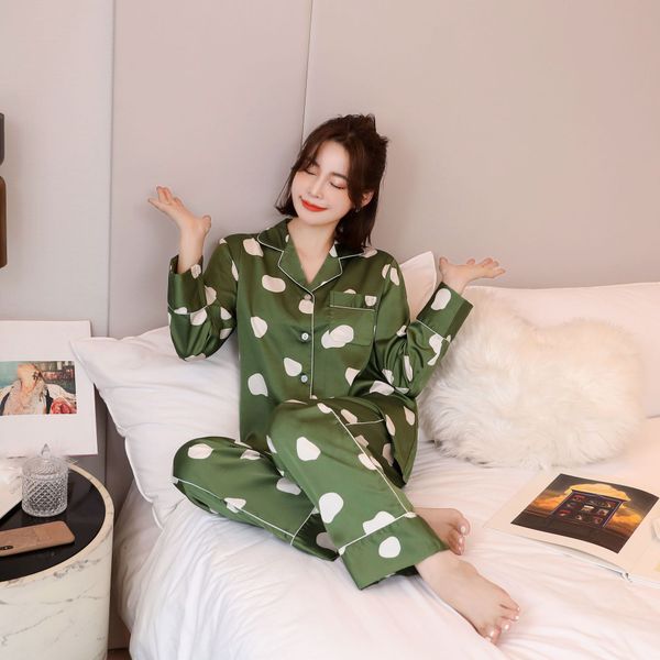 

spring autumn long sleeve sleepshirts womens shirt pants pajamas sets sleepwear homewear nightgown suit nightwear pyjamas, Black;red