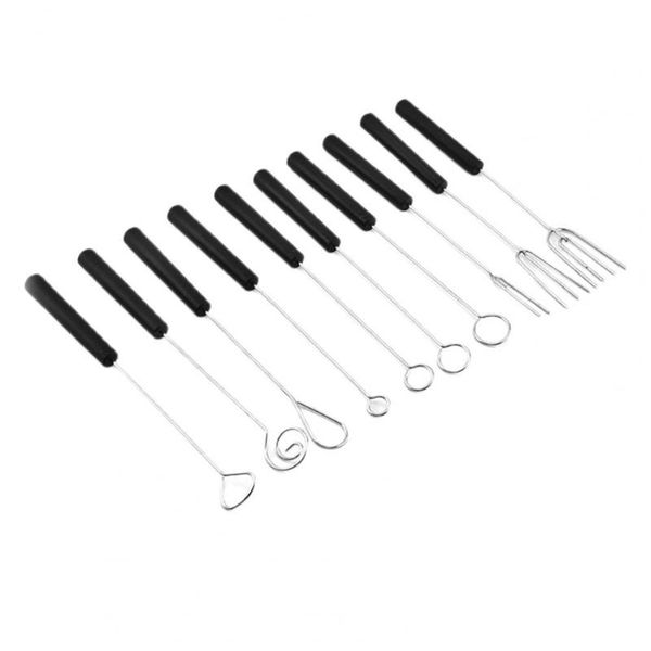 

dinnerware sets 10pcs/set chocolate dipping forks anti-rust diy decorating tools stainless steel baking supplies barbecue for home