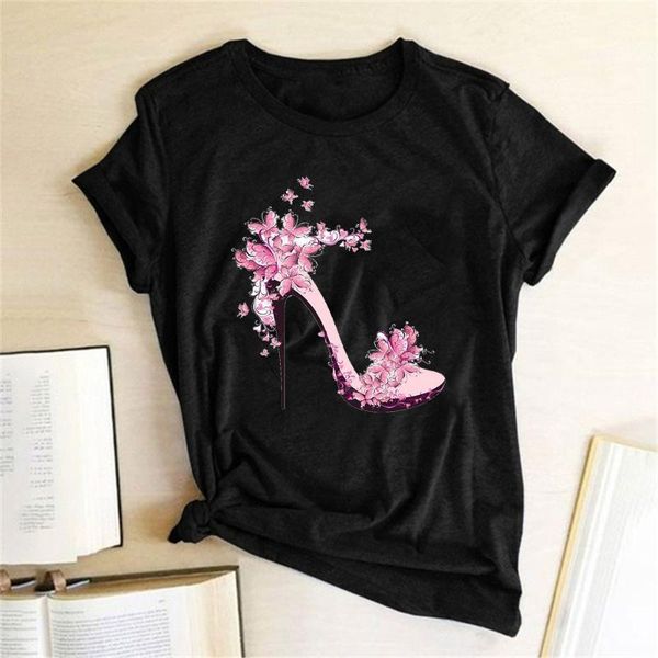 

harajuku fashion tee graphic tees women print t-shirt slim fit cute girl's tshirts & summer gift for girlfriends women's, White