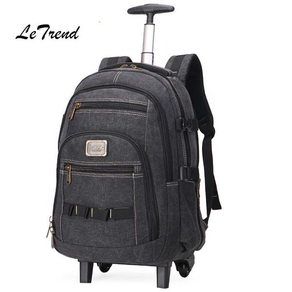 

duffel bags letrend business travel bag large capacity suitcases wheels men shoulder backpack rolling luggage trolley carry on trunk