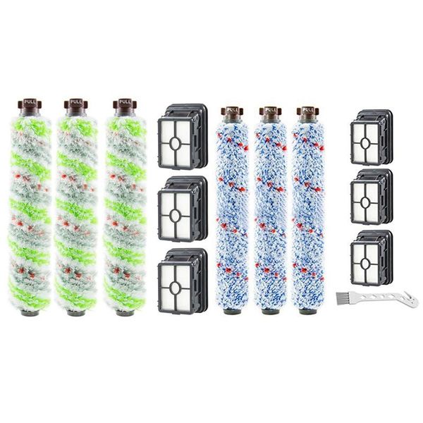 

-3 pack multi surface pet brush roll 2306 and 6 1866 vacuum filter with 3 1868 cleaners