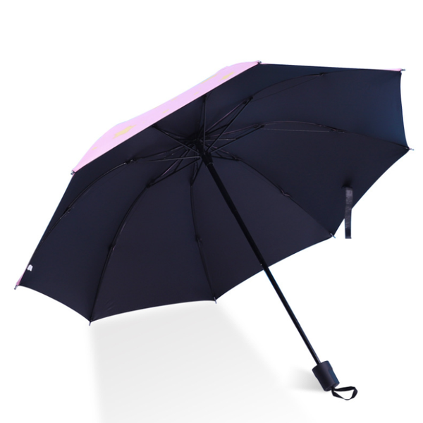 

umbrellas ins cute lady sunny and riany five floding blackcoating star umbrella