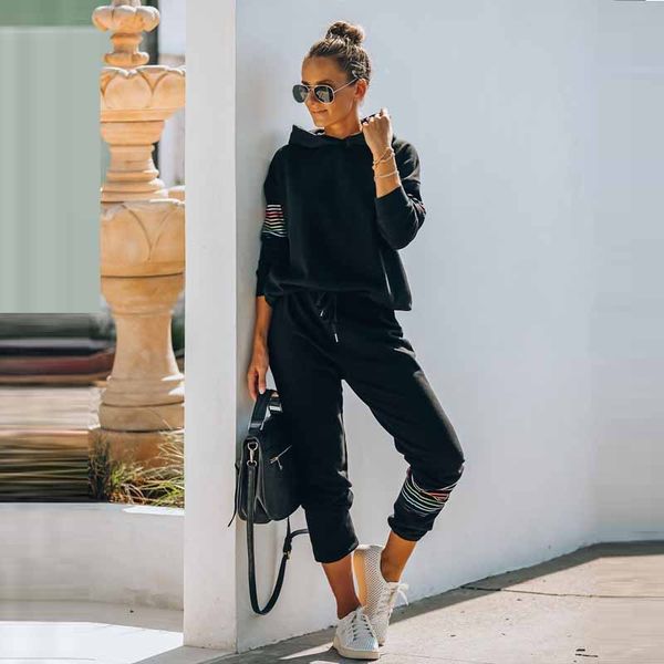 

women's tracksuits 2 piece set pullover hoodie+pants sports suit female apparel autumn winter sweatshirt sets keep warm suits for woman, Gray