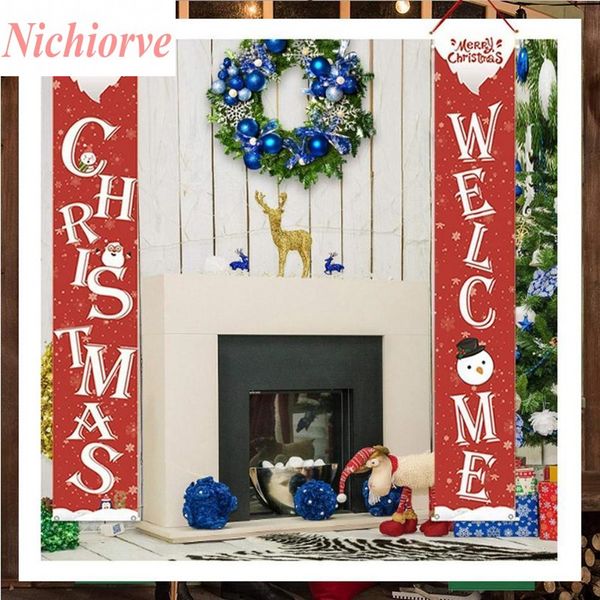 

2021 couplet door banner porch sign christmas halloween elling christmas holiday hanging decoration porch sign decorative family party c2991