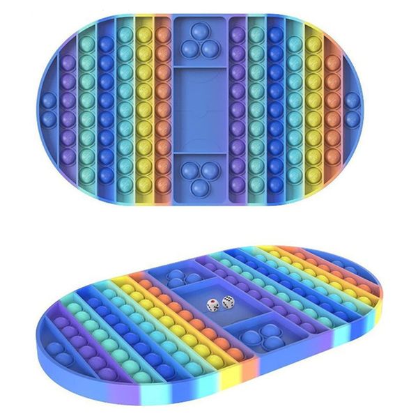

32cm giant fidget toys push bubble chessboard sensory puzzles favor pop bubbles checkerboard shape board multiplayer game jumbo large size d