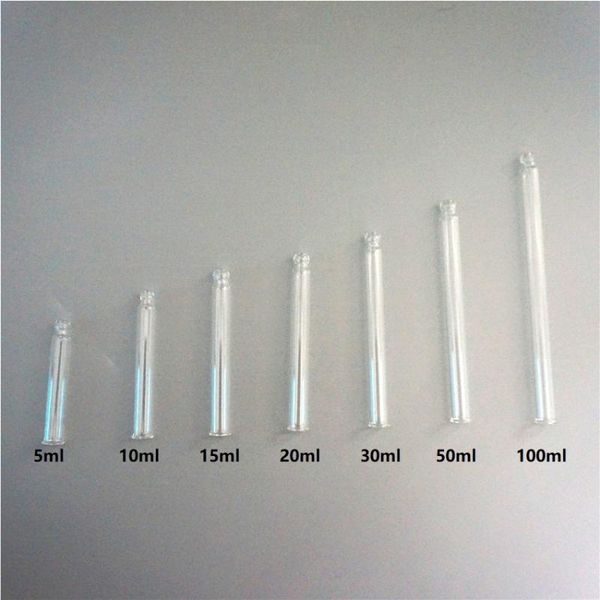 

storage bottles & jars 50-500pcs wholesale glass dropper tube 5/10/15/30/50/100ml essential oil cap glue head lid bottle