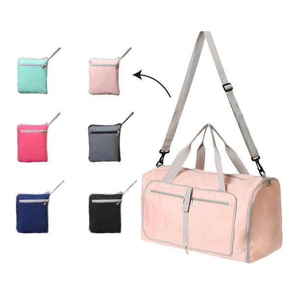 

duffel bags foldable gym bag outdoor portable large capacity travel handbag training fitness sport independent shoe hand luggage