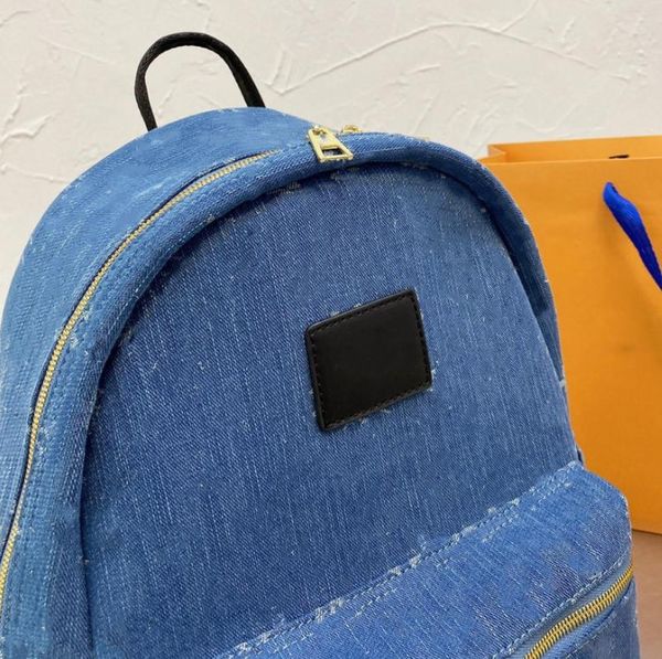 

mini denim backpacks handbags shoulder bags fashion canvas large capacity brand travel bag 32*28cm