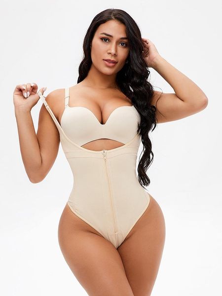 

women's shapers women lingerie deep v neck bodysuit thong shapewear waist trainer body shaper seamless slimming underwear, Black;white