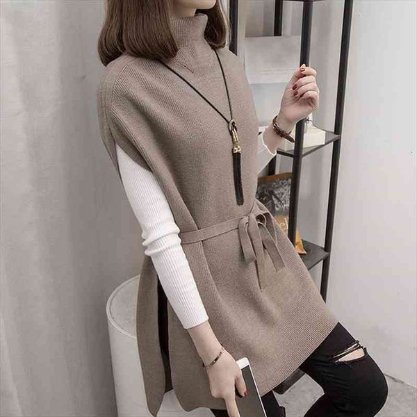

women winter clothes set sweaters long sleeve belt turtleneck knitted pullovers e474, White;black