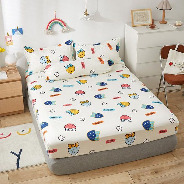 

sheets & sets non slip bed mattress cover summer washing fashion bedding fitted sheet polyester bedspread case band