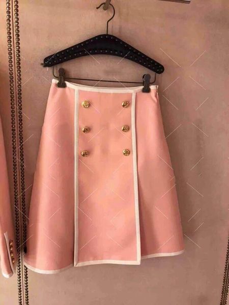 

skirts double spring metal buckle bag side skirt have big size, Black