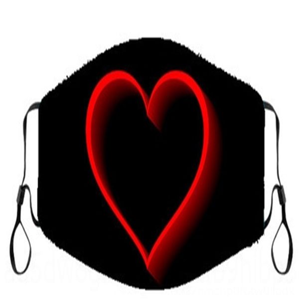 

7gKT valentine's day printed cotton cotton designer masks facial winter warm and cold fashion lovers adult cloth mask