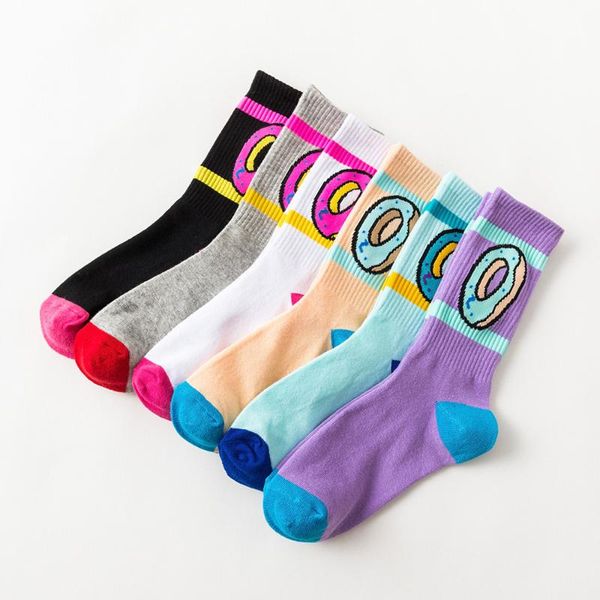 

men's socks man knitting cotton women's cute cartoon anime funny hip hop skateboard casual street stance harajuku creative, Black