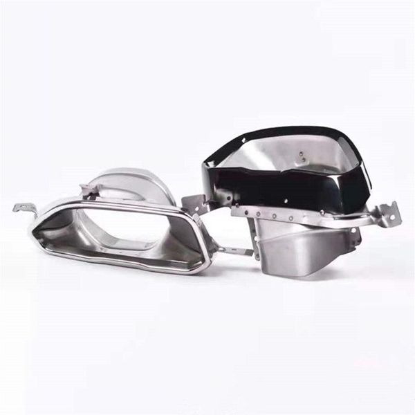 

motorcycle exhaust system for 3 series g20 g28 325i m340i 2021-2021 muffler tip square stainless steel silver/black tail pipe
