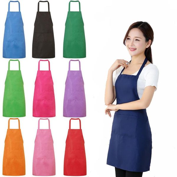 

aprons fashion canvas kitchen bib for men woman work housework restaurant grill cafes shop chef waiter studios uniform