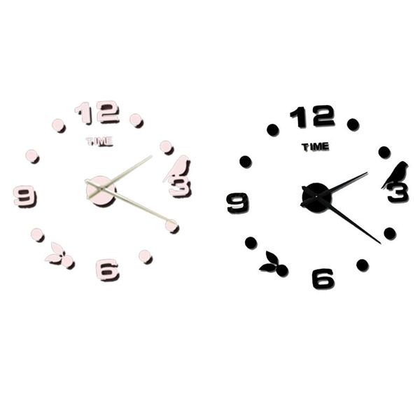 

wall clocks modern quartz diy 3d big clock sticker for living room decor