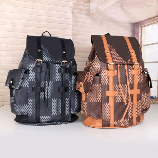 

backpack 2022 fashion casual leather luxury designer men large travel work daily backbag lapback pack student schoolbag 41379