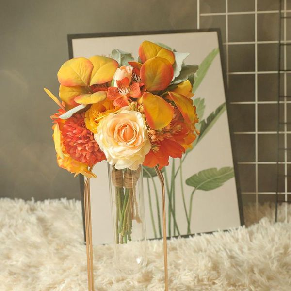 

artificial flowers bouquets realistic flower durable for wedding decor table ac889 decorative & wreaths