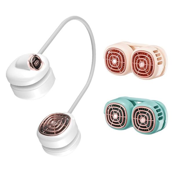 

bladeless hanging neck fan usb rechargeable 1800mah portable foldable sports headphone design mini air cooler electric fans
