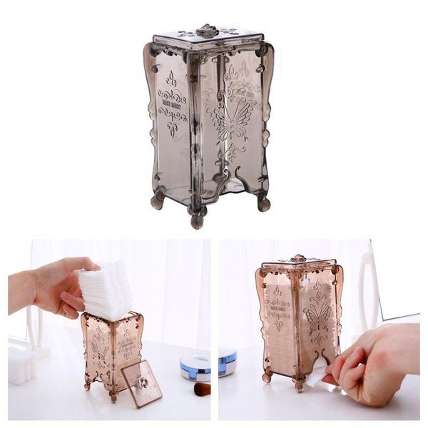

storage boxes & bins ermakova cotton pad box holder organizer clear acrylic container for cotton,make up pads,cosmetics