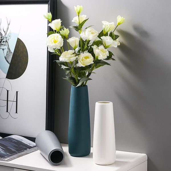 

modern plant vase decoration nordic flower ceramic accessories bedroom aesthetic office desk deco maison home decor df50hp vases