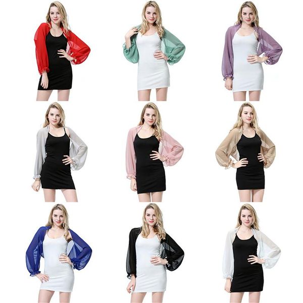 

women chiffon driving car ultraviolet protection arm sleeves shrug covering shawl beach scarf sun clothing accessorie yoga outfit