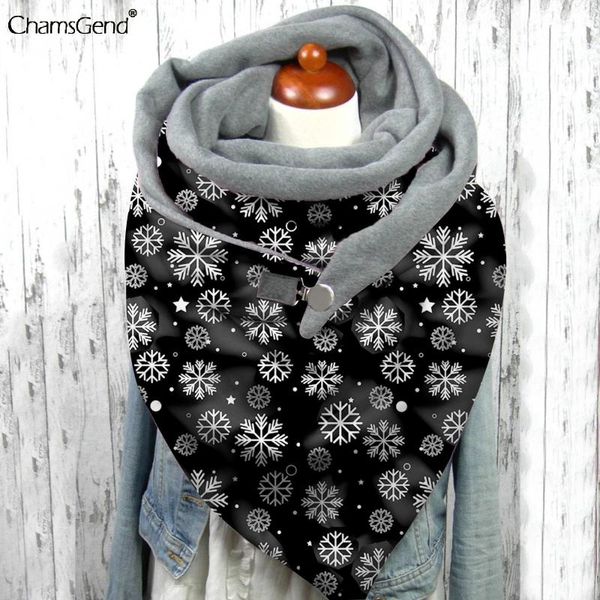 

scarves winter warm cashmere scarf paisley snowflake print women buckle neckerchief pashmina stole wraps shawl neck warmers, Blue;gray