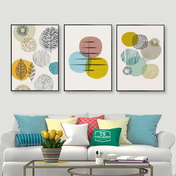 

abstract geometric scandinavia canvas painting nordic interior poster and print wall art pictures for living room home decor paintings
