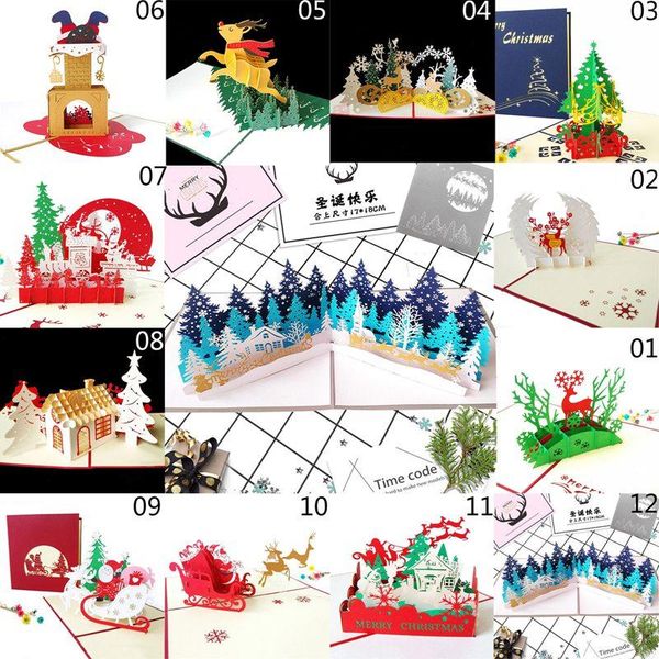 

greeting cards christmas card 3d tree party gift decoration