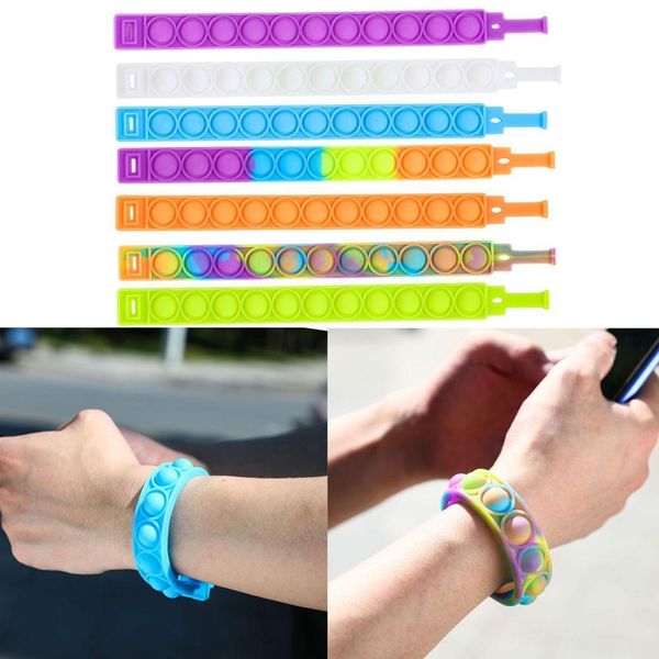 

decompression bracelet press bubble psensitive color change bracelet puzzle sensory toy for kids fidget vent toys