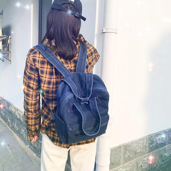 

backpack travel notebook bolso jeans school bags girl bagpack schoolbag for boys mochila mujer vintage denim women shoulder
