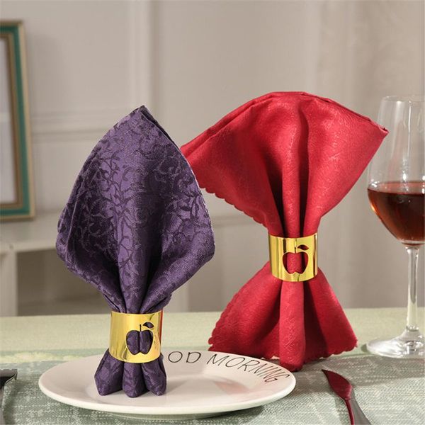 

napkin rings 100 / pcs metal apple ring towel buckle