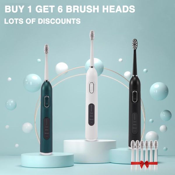 

smart electric toothbrush boyakang sonic tooth brush teeth byk07 with 6 replacement heads dupont bristles 3 modes ipx7 waterproof
