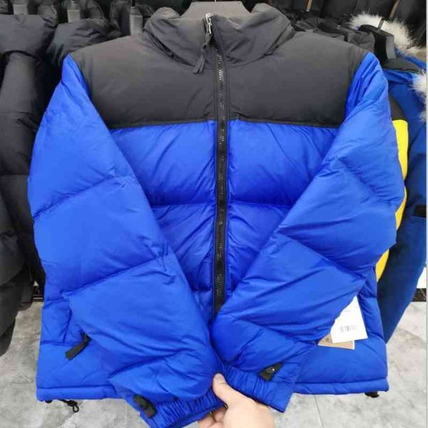 

Men Retro Nylon Down et Puffy Zipper Pockets Warm Outwear Digner Women Hoodie Water-repellent Winter Coat, Black