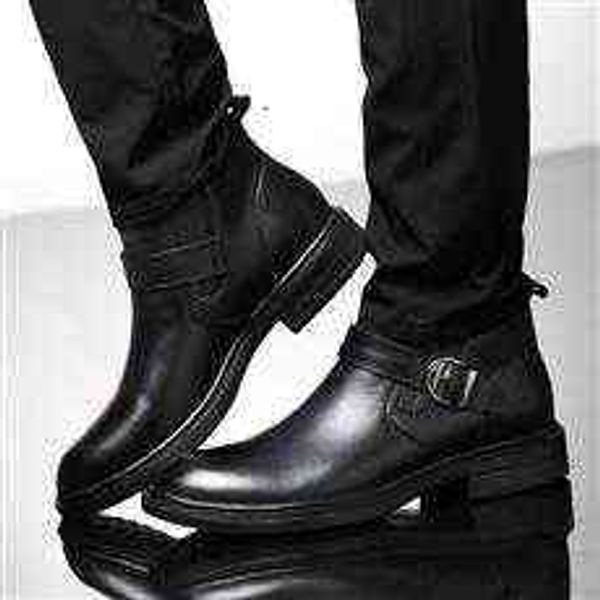 

tang zuo 9911 middle upper boots, , 36-46, single shoes + cotton shoes,, Black