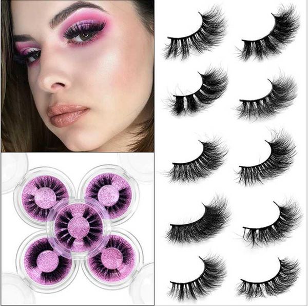 

pair mink lashes thick eyelashes handmade full strip cruelty false makeup1