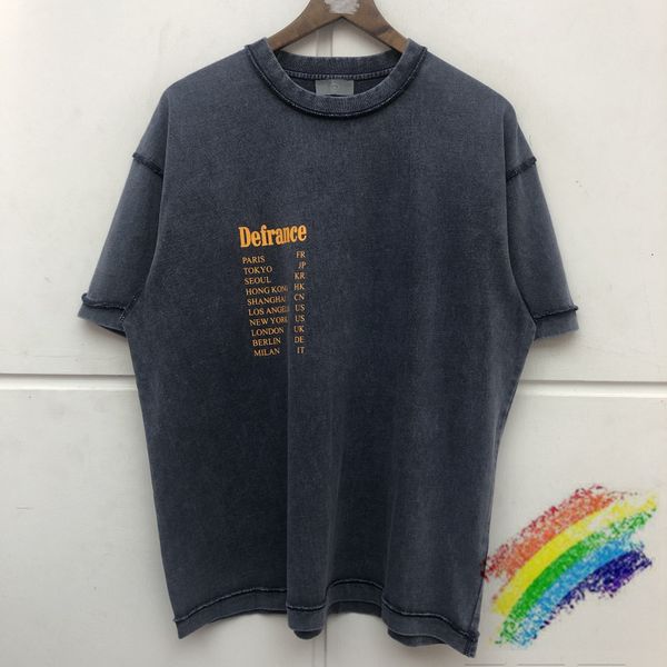 

men's t-shirts 2021ss defrance vintage female shirt wash old arnodefrance t-shirts, White;black