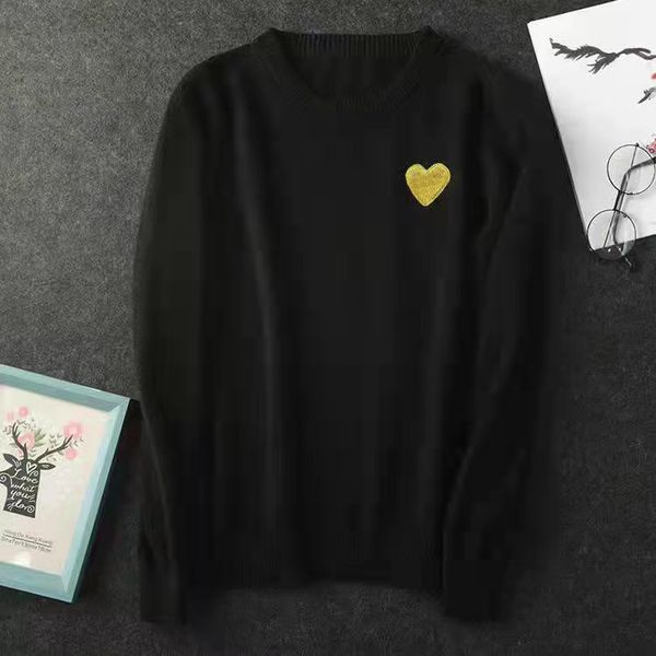 

1101 2021 autumn brand womens sweater same paragraph regular long sleeve round neck knitted sweater pink black womens qian, White;black