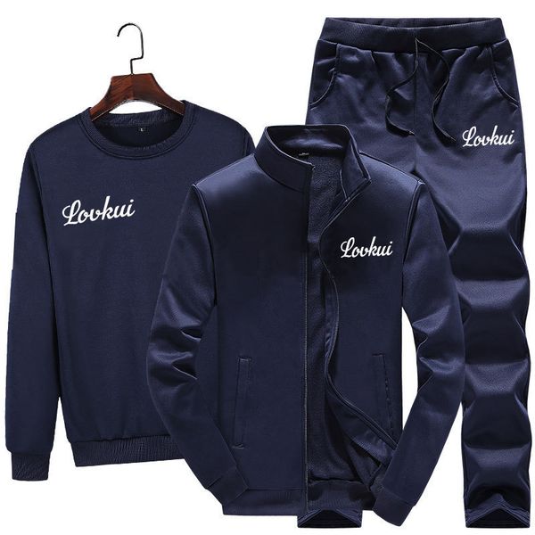 

sweatshirts jiuyue men's 3-piece spring and autumn casual coat guochao suit chaomen, Black