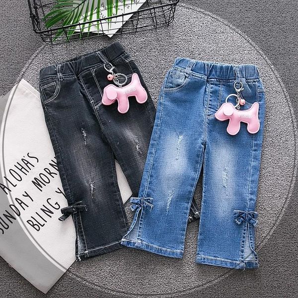 

baby girls soft jeans fashion pants trousers children's infant denim, Blue
