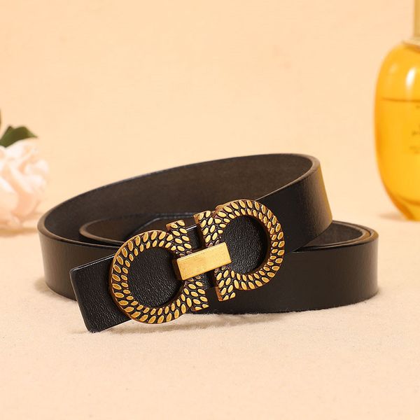 

2021 fashion women belts wholesale genuine leather classical belt width 2.5cm with box, Black;brown