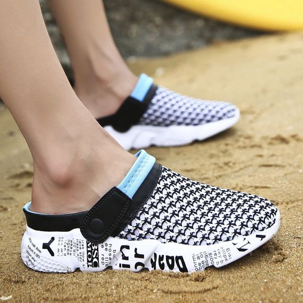 

2021 summer men slippers fashion canvas casual sandals shoes slip-on beach slippers summer men shoes flip flops size 39-46, Black