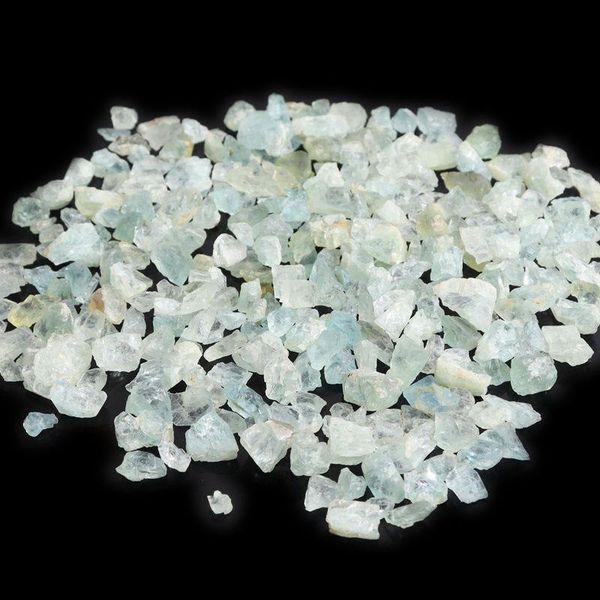 

decorative objects & figurines natural blue transparent rough aquamarine chips crushed stone gems healing specimen minerals crystal home
